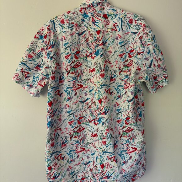 RARE SATURDAYS SURF NYC Shirt Men XL Gordon Harrison Hull Button Up Scribble - Picture 3 of 6